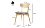 Christopher Knight Home Chaise de salle à manger Hugh en tissu et hévéa (lot de 2)