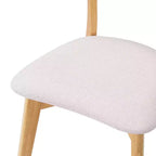 Christopher Knight Home Chaise de salle à manger Hugh en tissu et hévéa (lot de 2)