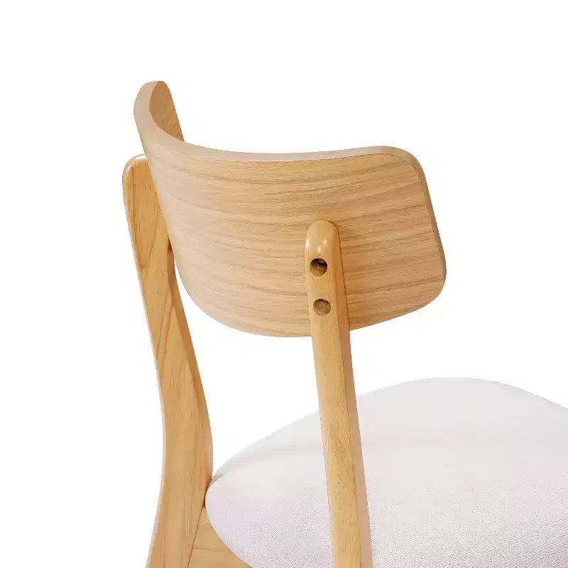 Christopher Knight Home Chaise de salle à manger Hugh en tissu et hévéa (lot de 2)
