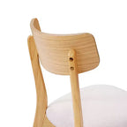 Christopher Knight Home Chaise de salle à manger Hugh en tissu et hévéa (lot de 2)