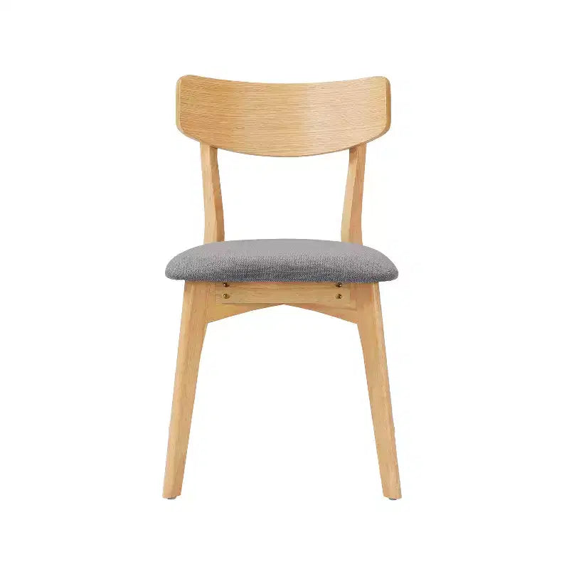 Christopher Knight Home Chaise de salle à manger Hugh en tissu et hévéa (lot de 2)