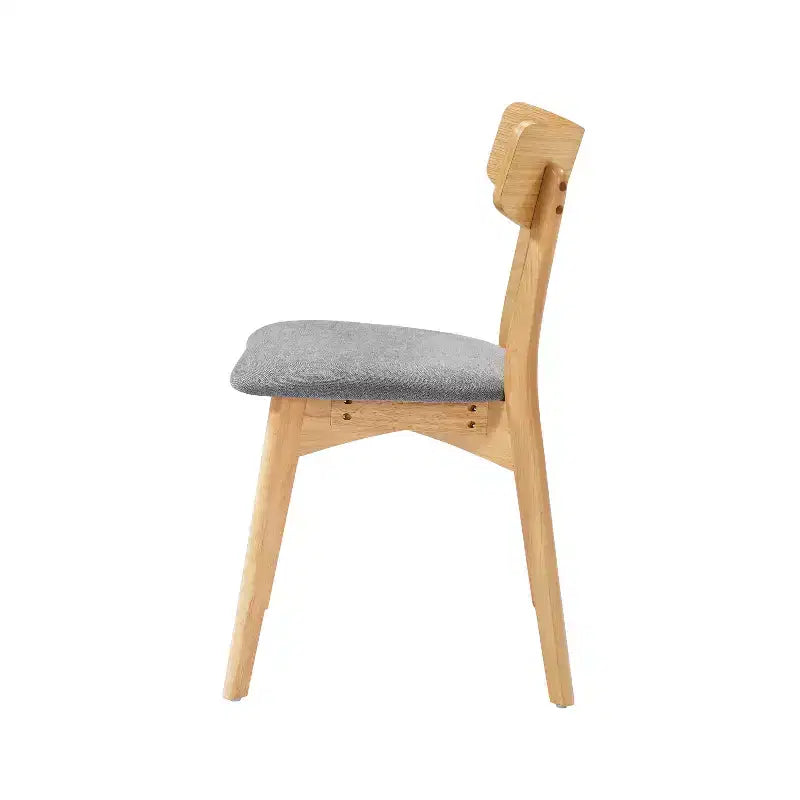 Christopher Knight Home Chaise de salle à manger Hugh en tissu et hévéa (lot de 2)