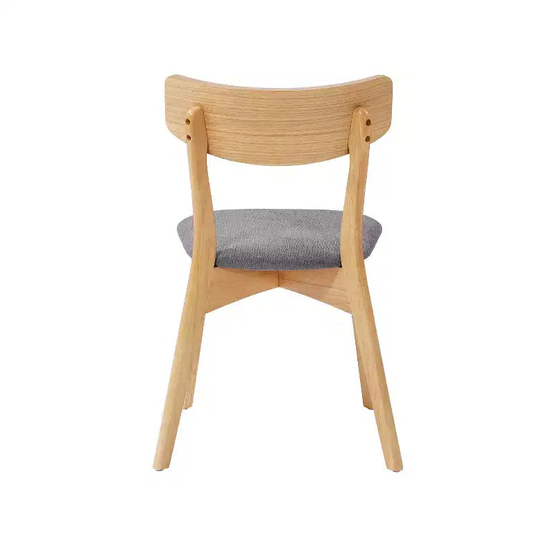 Christopher Knight Home Chaise de salle à manger Hugh en tissu et hévéa (lot de 2)