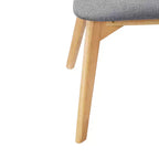 Christopher Knight Home Chaise de salle à manger Hugh en tissu et hévéa (lot de 2)