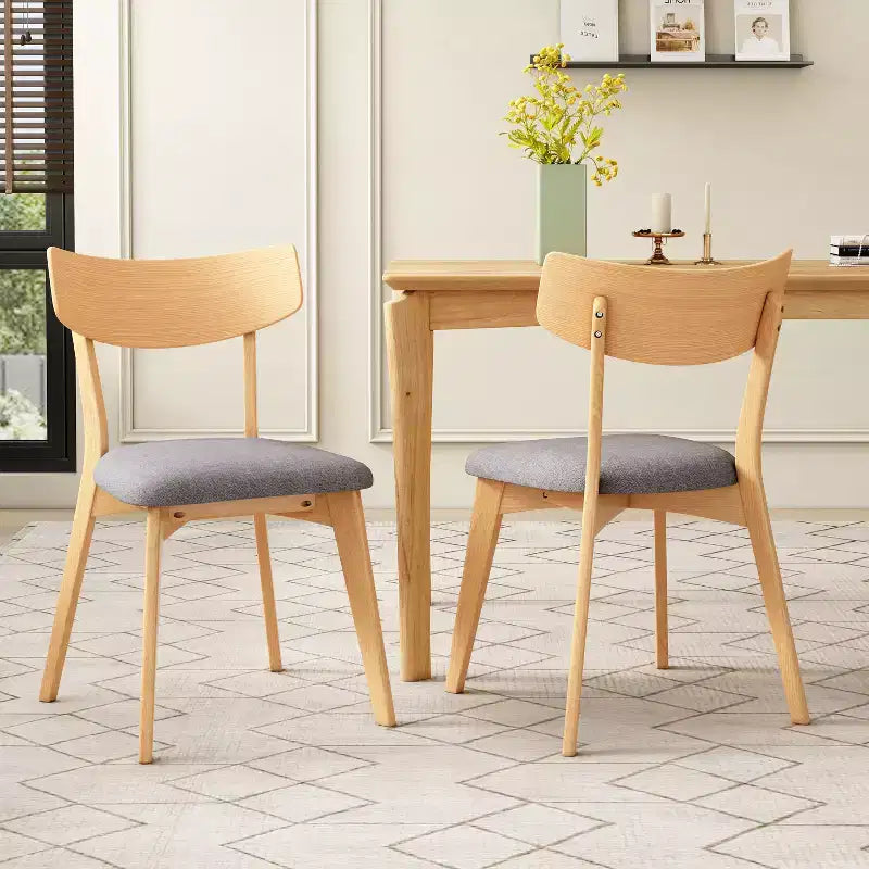 Christopher Knight Home Hugh Upholstered Fabric Rubberwood Dining Chair (Set of 2)