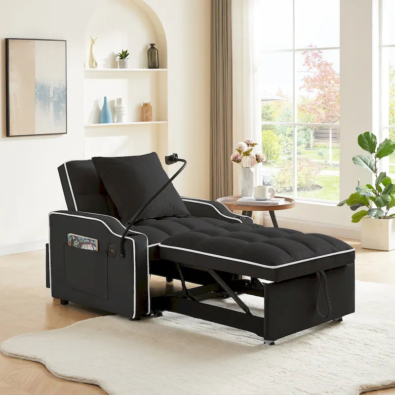 Convertible Sleeper Chair Sofa Bed Adjustable