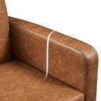 Fauteuil d'appoint capitonné moderne en similicuir Yaheetech avec pieds en bois massif - 28.52933