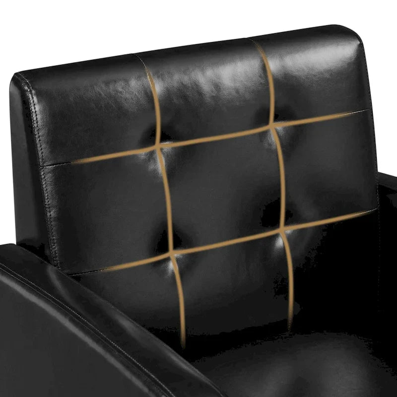 Fauteuil d'appoint capitonné moderne en similicuir Yaheetech avec pieds en bois massif - 28.52933