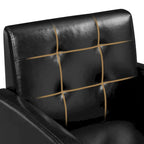 Fauteuil d'appoint capitonné moderne en similicuir Yaheetech avec pieds en bois massif - 28.52933