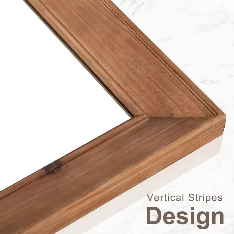 Dovelina Miroir sur pied à cadre vertical en bois – 180 x 90 cm, marron