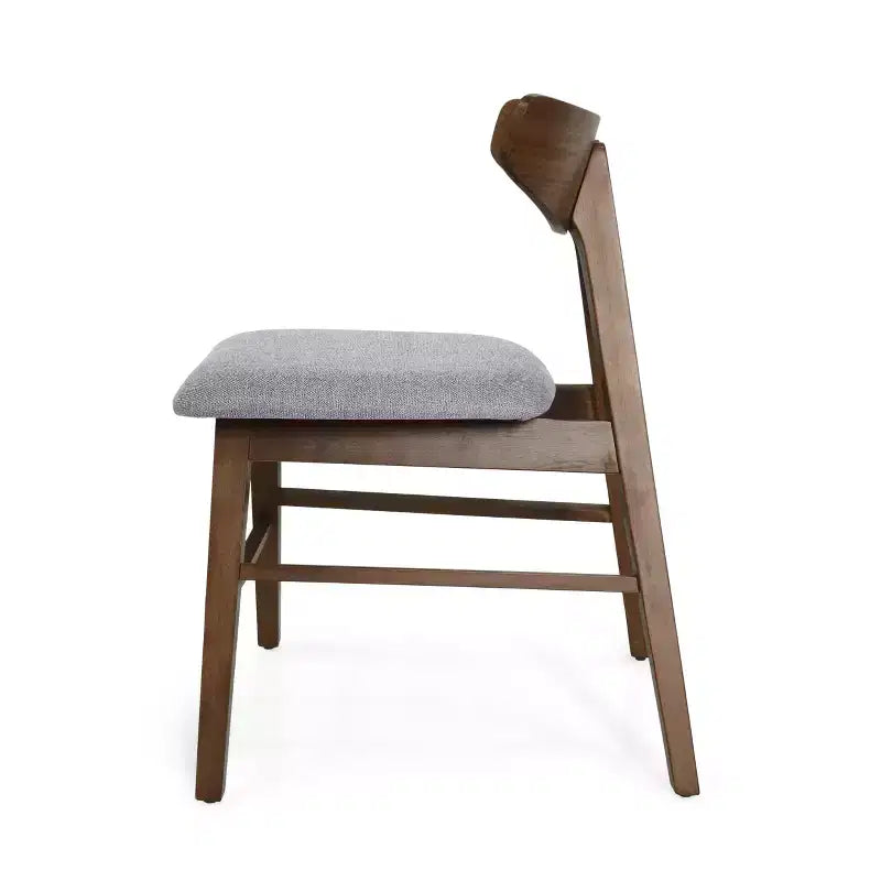Chaises de salle à manger GDFStudio Sunapee en bois rembourré en tissu de style milieu de siècle (lot de 2)