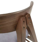 Chaises de salle à manger GDFStudio Sunapee en bois rembourré en tissu de style milieu de siècle (lot de 2)