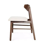 Chaises de salle à manger GDFStudio Sunapee en bois rembourré en tissu de style milieu de siècle (lot de 2)