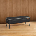 Banc coffre de rangement, Banc de lit ou d'entrée, Banc de rangement avec charnières de sécurité, Supporte 300 kg
