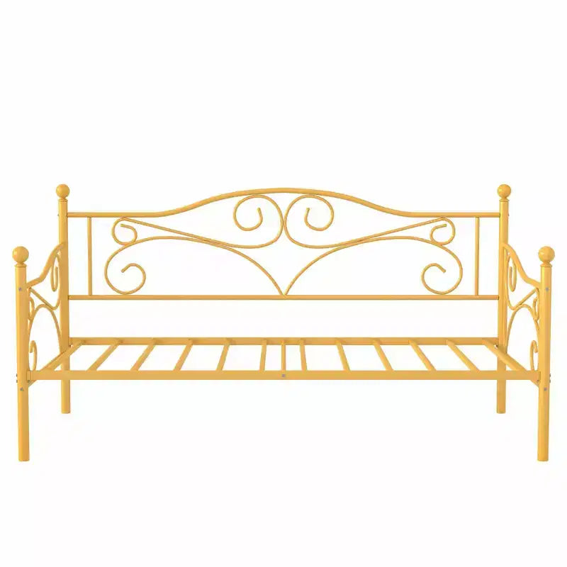 Lit de repos classique VECELO, taille double, avec design épuré, lit-plateforme en métal avec tête de lit, lit de repos pour petits espaces, chambre à coucher/salon/chambre d'amis