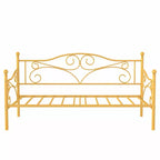 Lit de repos classique VECELO, taille double, avec design épuré, lit-plateforme en métal avec tête de lit, lit de repos pour petits espaces, chambre à coucher/salon/chambre d'amis