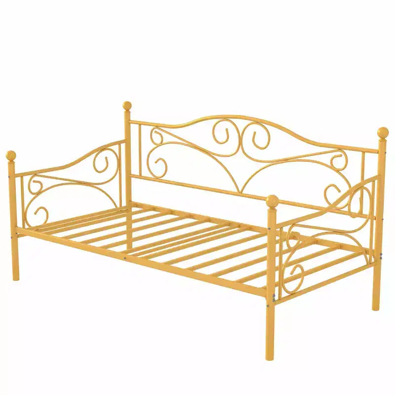 Lit de repos classique VECELO, taille double, avec design épuré, lit-plateforme en métal avec tête de lit, lit de repos pour petits espaces, chambre à coucher/salon/chambre d'amis