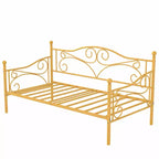 Lit de repos classique VECELO, taille double, avec design épuré, lit-plateforme en métal avec tête de lit, lit de repos pour petits espaces, chambre à coucher/salon/chambre d'amis