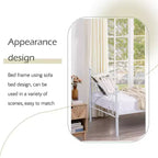 Lit de repos classique VECELO, taille double, avec design épuré, lit-plateforme en métal avec tête de lit, lit de repos pour petits espaces, chambre à coucher/salon/chambre d'amis