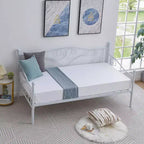 Lit de repos classique VECELO, taille double, avec design épuré, lit-plateforme en métal avec tête de lit, lit de repos pour petits espaces, chambre à coucher/salon/chambre d'amis