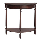 Table d'appoint demi-ronde Simplify, Noyer, 28,25l 11,8p 28,25h
