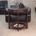 Table d'appoint demi-ronde Simplify, Noyer, 28,25l 11,8p 28,25h