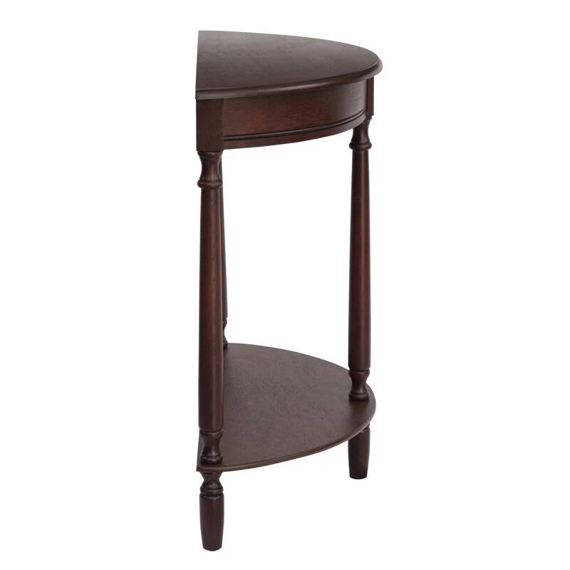 Table d'appoint demi-ronde Simplify, Noyer, 28,25l 11,8p 28,25h