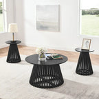 Table basse ronde en bois de 15,75 po, petite table d'appoint simple, table d'appoint en bois massif pour salon