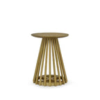 Table basse ronde en bois de 15,75 po, petite table d'appoint simple, table d'appoint en bois massif pour salon