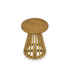 Table basse ronde en bois de 15,75 po, petite table d'appoint simple, table d'appoint en bois massif pour salon