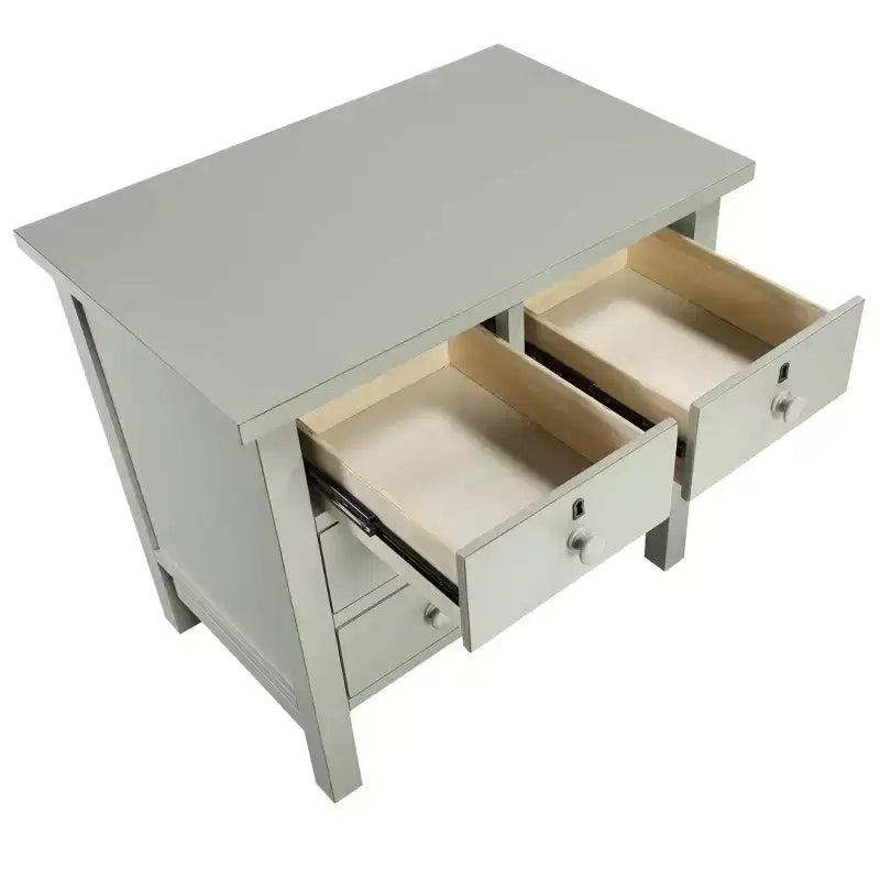 Table de chevet de rangement à 4 tiroirs Comfort Pointe Greenwich