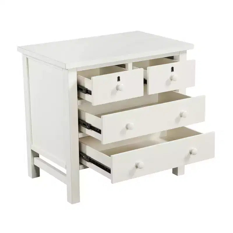 Table de chevet de rangement à 4 tiroirs Comfort Pointe Greenwich