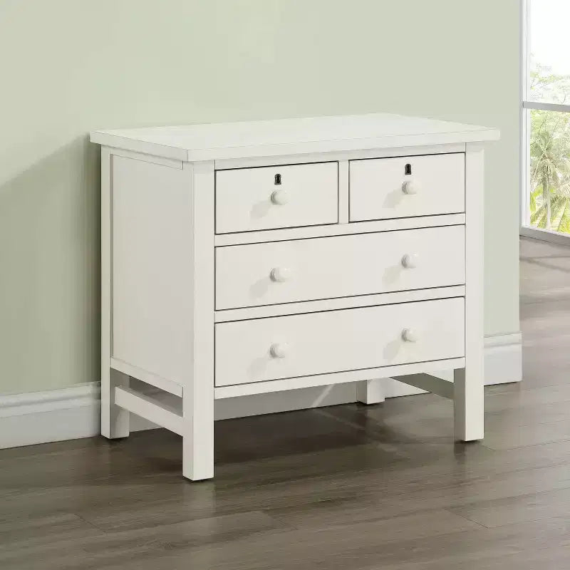 Table de chevet de rangement à 4 tiroirs Comfort Pointe Greenwich