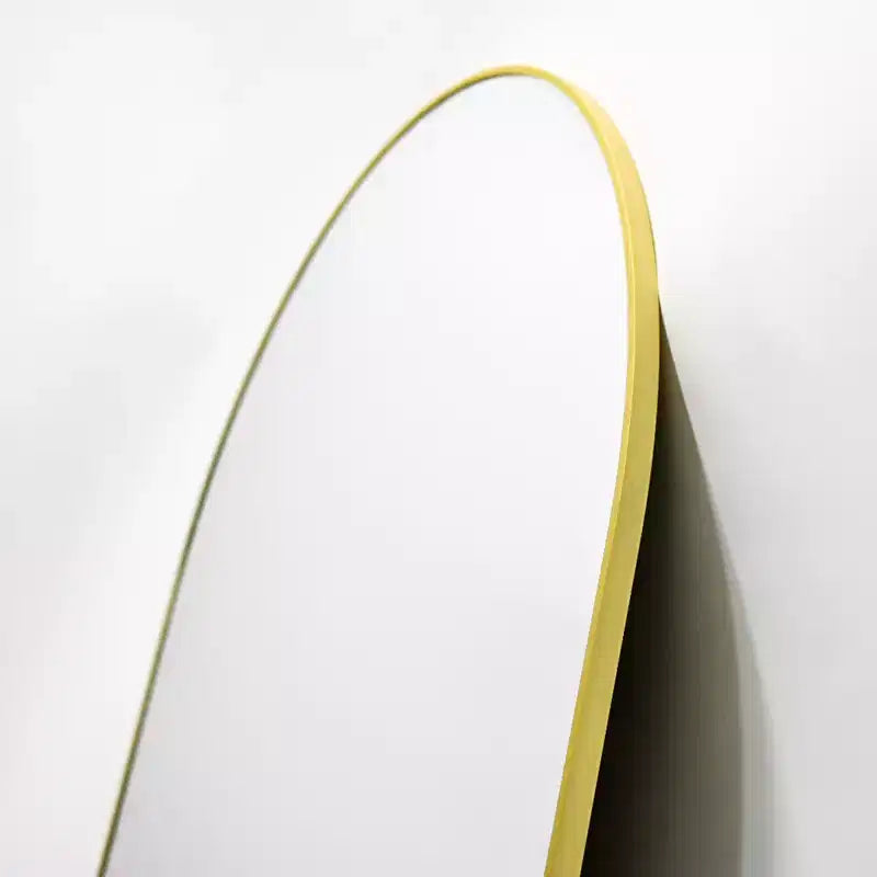 Miroir arqué pleine longueur 21 x 64, noir/doré-HOMLUX : Design autoportant, Cadre en métal