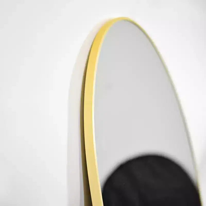 Miroir arqué pleine longueur 21 x 64, noir/doré-HOMLUX : Design autoportant, Cadre en métal