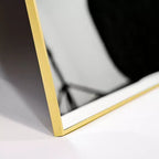 Miroir arqué pleine longueur 21 x 64, noir/doré-HOMLUX : Design autoportant, Cadre en métal