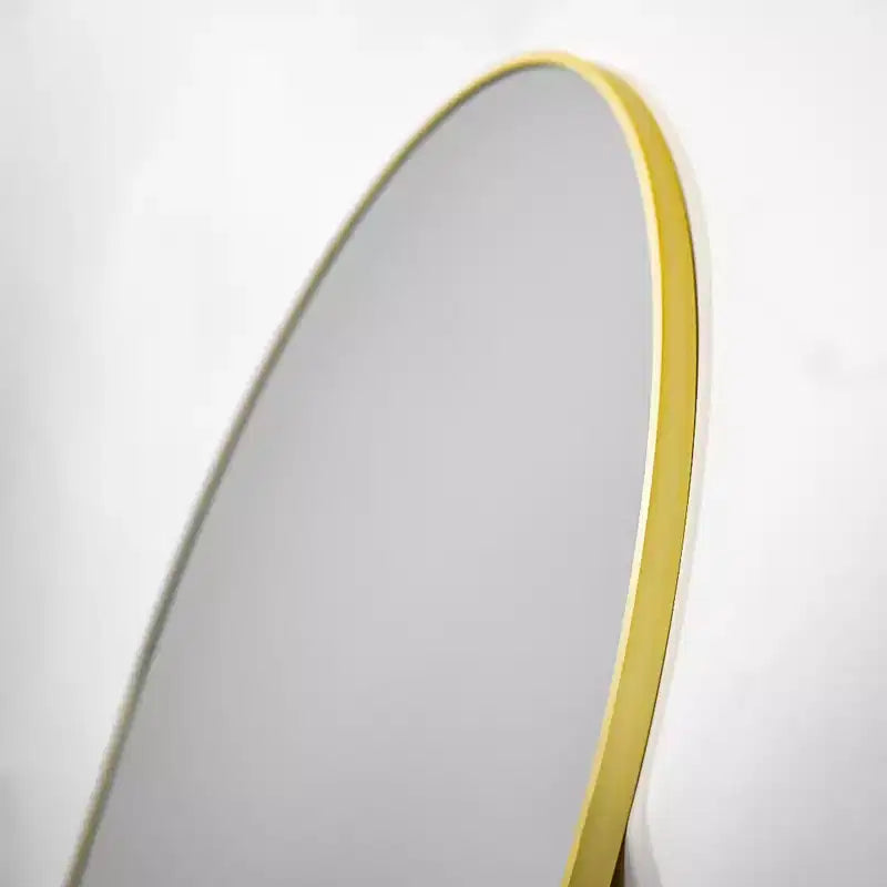 Miroir arqué pleine longueur 21 x 64, noir/doré-HOMLUX : Design autoportant, Cadre en métal