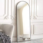 Miroir arqué pleine longueur 21 x 64, noir/doré-HOMLUX : Design autoportant, Cadre en métal