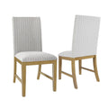Chaise de salle à manger HomePop en bois rembourré - Lot de 2
