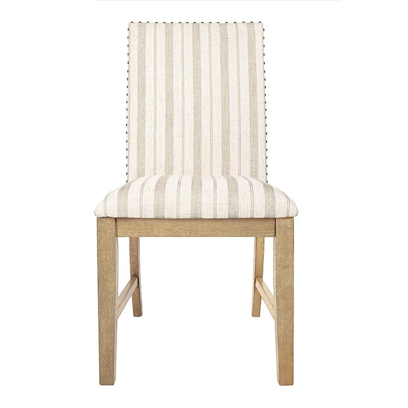 Chaise de salle à manger HomePop en bois rembourré - Lot de 2