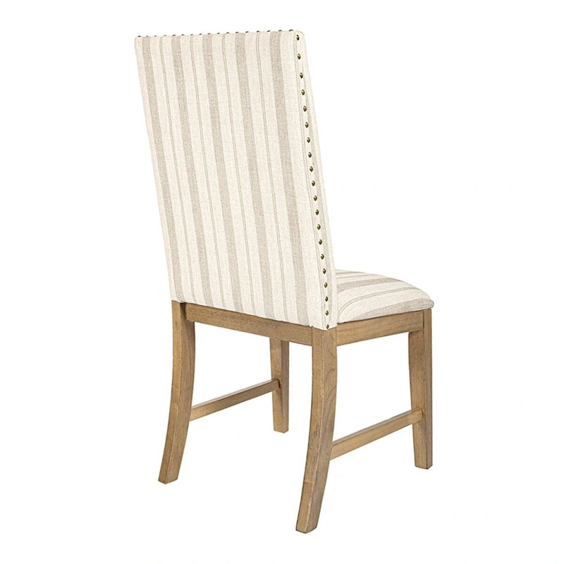 Chaise de salle à manger HomePop en bois rembourré - Lot de 2