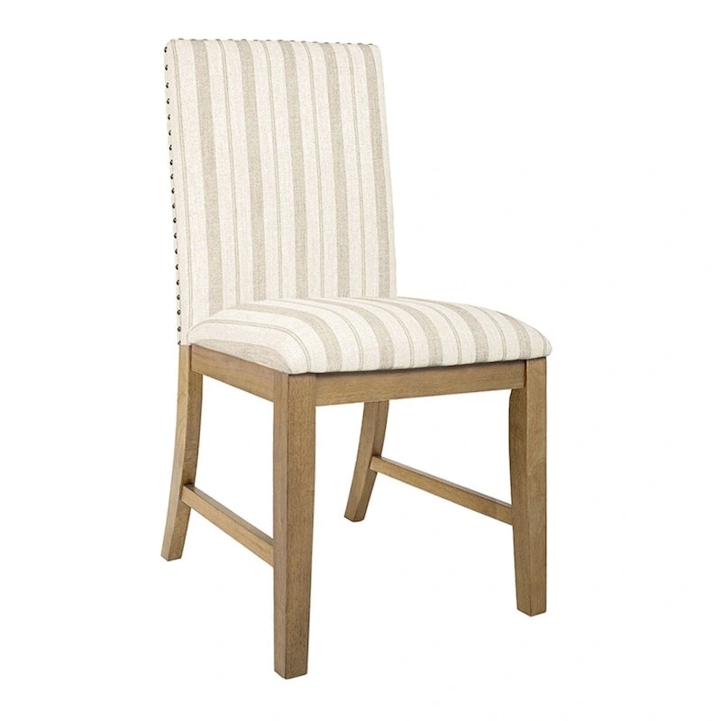 Chaise de salle à manger HomePop en bois rembourré - Lot de 2
