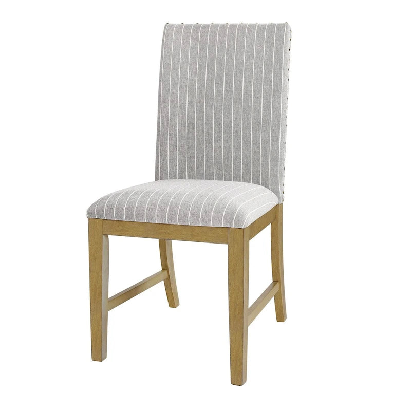 Chaise de salle à manger HomePop en bois rembourré - Lot de 2
