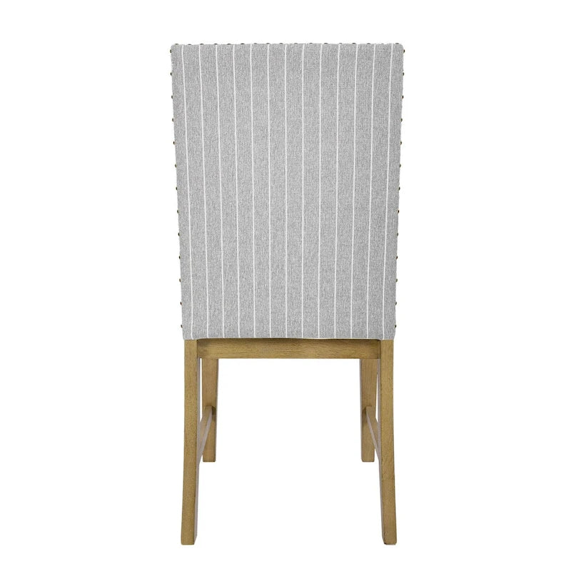 Chaise de salle à manger HomePop en bois rembourré - Lot de 2