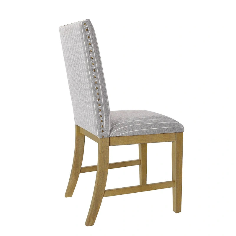 Chaise de salle à manger HomePop en bois rembourré - Lot de 2
