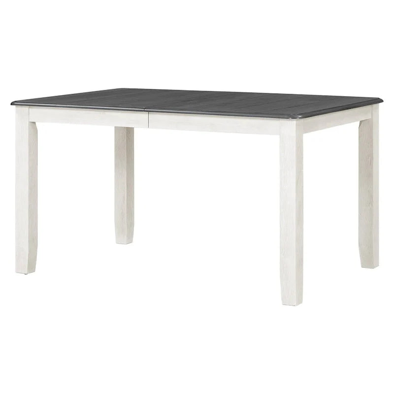 Ensemble de salle à manger 7 pièces de style rétro avec table extensible et 6 chaises rembourrées