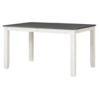 Ensemble de salle à manger 7 pièces de style rétro avec table extensible et 6 chaises rembourrées
