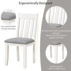 Ensemble de salle à manger 7 pièces de style rétro avec table extensible et 6 chaises rembourrées