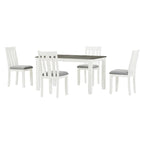 Ensemble de salle à manger 7 pièces de style rétro avec table extensible et 6 chaises rembourrées