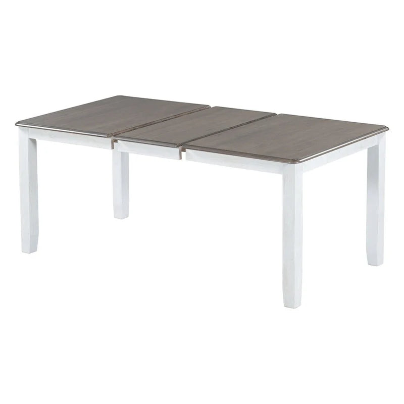Ensemble de salle à manger 7 pièces de style rétro avec table extensible et 6 chaises rembourrées